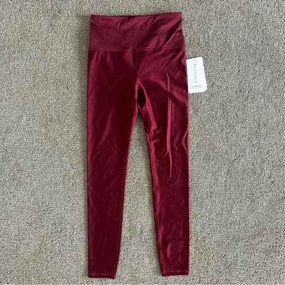 NWT Athleta Elation Shine Tight Red Shinmer Leggings Size Small - Picture 1 of 10